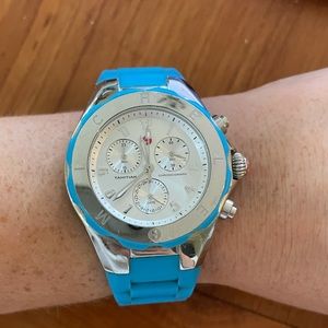 Michele Tahitian Jelly Watch (large, blue)